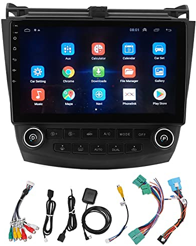 Système de navigation automobile Brillixa, écran tactile GPS Affichage 10.1 pouces compatible avec Accord 2003-2007, Unité de remplacement de navigation multifonctionnelle (1+16g)