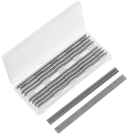 COLLBATH 10 pièces Lot de Lames de Rabot Électriques Acier Rapide Hss Couteaux de Remplacement pour Raboteuse Bois Accessoires pour Outils de Menuiserie
