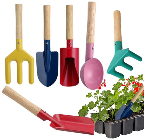 Outils de Jardinage pour, Râteau Pelle Fourche Portable, Set de Jardinage pour Jouets d'Extérieur, pour Garçons Et Filles Creuser Planter Jardin Pelouse Arrière-Cour Plage Extérieur
