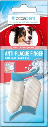 bogar, Bogadent Anti-Plaque Finger, Zahnbürste Hund, Patentierte Silberionen-Technologie, Fingerförmige Hundezahnbürste, Zahnsteinentferner Hund, Hundezubehör, 2 Stück