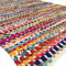 EYES OF INDIA - 2X 3FT A 6 X 9 Ft. Blanco de Colores Tejido Chindi Área Alfombra Multicolor Alfombra Trenzado Bohemio Adorno Bohemio Elegante Indio Hecho a Mano Tejido - Multi, 3 X 5 ft. (91 X 152 cm)