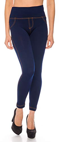 Kendindza damer termo-leggings jeans – ook fodrad med inre fleece basic iögonfallande