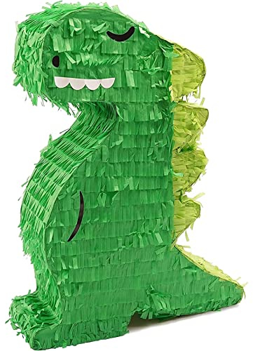 Pinata * GRÜNER DINO * als Spiel und Deko für Kindergeburtstag und Mottoparty | Größe: 11x34x44cm | Pinatas Dinos Dinosaurier Kinder Partydeko, Edition: Nur Pinata