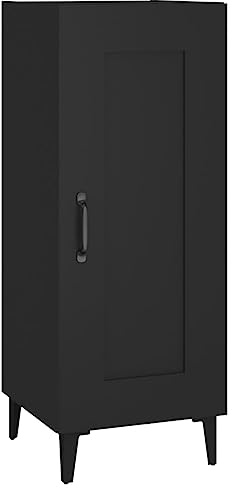 vidaXL Sideboard Schrank Anrichte Beistellschrank Kommode Mehrzweckschrank Standschrank Wohnzimmerschrank Schwarz 34,5x34x90cm Holzwerkstoff
