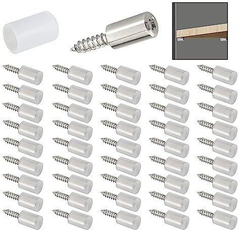 Sugeru 38 Stück Regalbodenträger,Regalstifte mit Gummischutz | bodenträger | einlegeboden halter | glasbodenträger | regalträger | für Möbel Schränke, Kleiderschränke, Bücherregale, Weinkühler