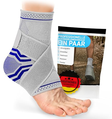 FIT MEDIC Sprunggelenkbandage | Professionelle Fußbandage Einstellbar & Flexibel | Unisex Knöchel-Bandage für Sprunggelenk Sport Fußball Achillessehne Knöchelschutz Gelenkschmerzen gegen Umknicken