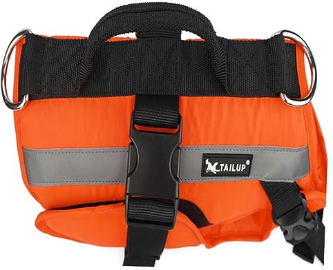 Kisangel 1stück Portable Pet Dog Swimming Vest Für Welpen Orange s wasserdichte Schwimmweste Leicht Verstellbar Für Outdoor-aktivitäten Mit Ihrem Haustier