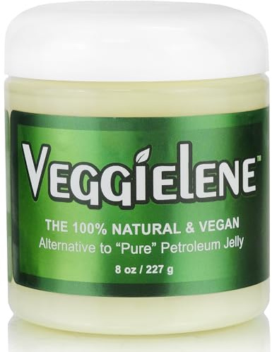 Beesaluxe Veggielene - 100% Natural, Vegan & Hypoallergenic Alternative to Petroleum Jelly - Unpetroleum - Lips, Hands, Baby, Makeup Remover and More (8 Ounce)