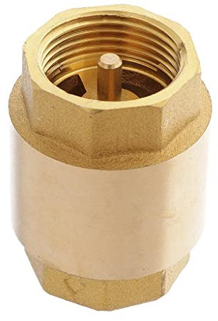 Rückschlagventil aus Messing, 3/4 Zoll, federbelastet, Rückschlagventil für Wasser, Gas, HVAC, vertikales Innengewindedesign, Rückfluss, 1 Stück