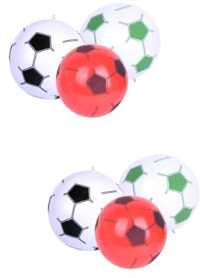 Vaguelly 6 STK Aufblasbarer Fußball Mit Pumpe Fußbälle Für Kinder Hüpfender Völkerball Fußball Für Kinder PVC-fußball Aufblasbarer Ball Kinderfußball Aufblasbare Bälle Für Kinder