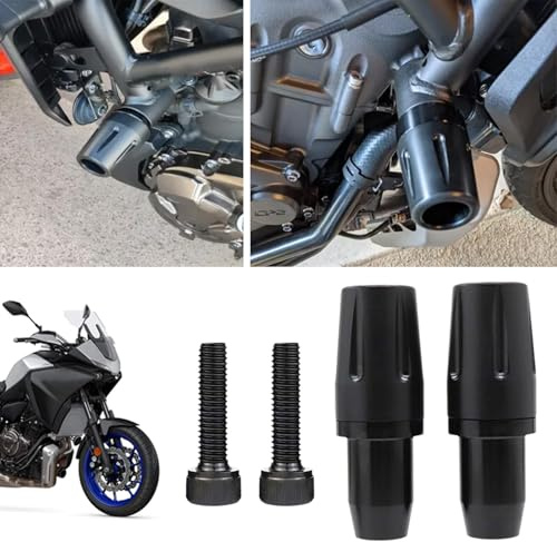 Sturzschutzrahmen für Motorrad, Motorrad Sturzschutzbügel CNC Rahmen Sliders Guard Falling Crash Schutz Für Yamaha MT-07 FZ07 MT07 Tracer mt 07 2014-2021 2022 2023 2024 Fallschutz Zubehör Sturzpads