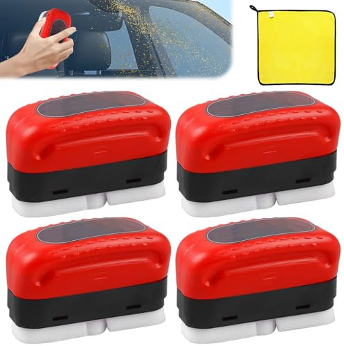 4 spazzole per la pulizia della pellicola dell'olio, 120 ml, multifunzione, con panno asciutto, rimozione del filtro, olio per vetri auto, parabrezza, interni auto