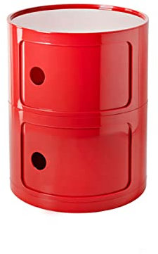 Nordic Modern Round Bedside Table with 2/3/4 Tier Storage Plastic Nightstand Chest with Drawers & Sliding Door Stylish Bedroom Furniture