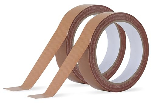 JUNART 2 Rollen panzerband stark wasserfest,2cm x 10m Braun Hochadhäsives verpackungsbänder für Rohrdichtungen, Dachreparaturen,Zeltabdichtungen, etc.