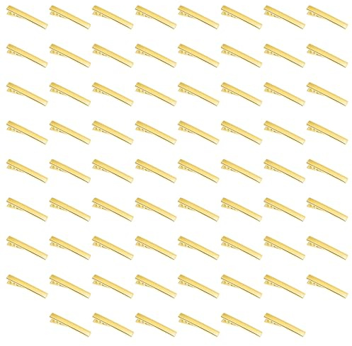Cayway Haarspangen, Metallspangen für Haarnadel Harz Silikonformen DIY, Haarnadel für Epoxidharz (70 Stück Gold)
