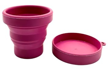 FAIR SQUARED Period Cup Menstruationstasse Menstruationsbecher - Naturreine Menstruationstasse aus Naturkautschuk aus fairem Handel - vegan und Zero Waste (Reinigungsbox - lila, 1 stück (1er Pack))