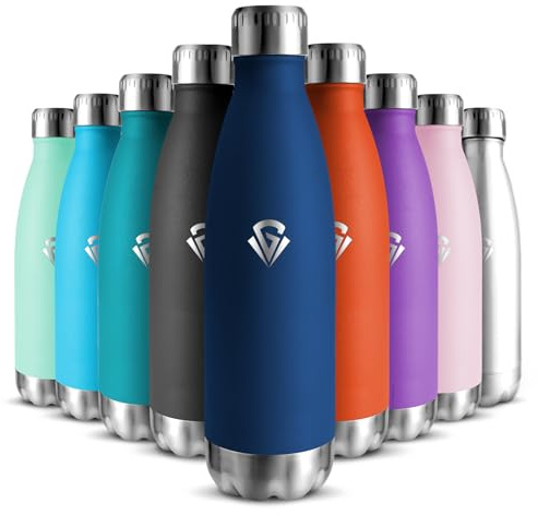 Trinkflasche Edelstahl - 750ml - Thermosflasche, BPA-Frei, Wasserflasche Sport - Auslaufsicher Wasserflasche,Trinkflasche Kohlensäure Geeignet, Thermoskanne für Fitness, Gym, Fahrrad