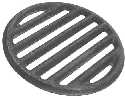 Hemobllo Gusseisen Grillrost Rund 16cm Außengrill Ersatzrost Hitzebeständig Kohlerost Grillzubehör für Outdoor Cooking