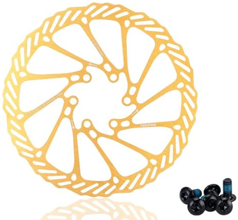 HOUSON Fahrrad Bremsscheibe, 160mm 180mm MTB Scheiben für Rennrad Mountainbike MTB BMX Stadtfahrrad G3 180MM Gold