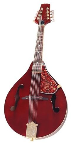 Guitarra Mandolina Marrón Y Roja De 26 Pulgadas Instrumento De Ocho Cuerdas Instrumento De Mandolina Profesional
