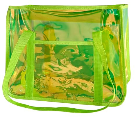 TotePrint Bolso de mujer de moda Super grande holográfico playa Todd paquete TPU material arco iris transparente impermeable bolso de hombro