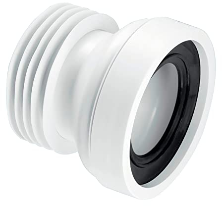 McAlpine CON1 Straight Rigid WC Connector, White