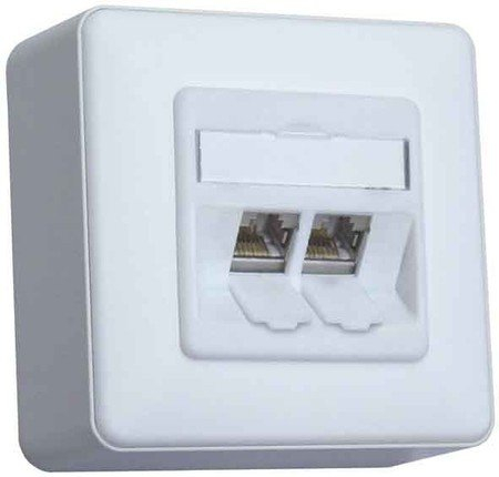 Metz Connect Anschlussdose C6Amodul AP TN C6Amod-2AP-180rw
