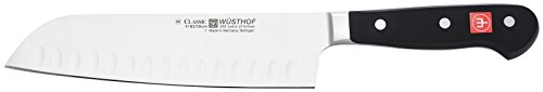 Wusthof cuchillo Santoku clásico de acero de alto carbono hueco de 5 pulgadas