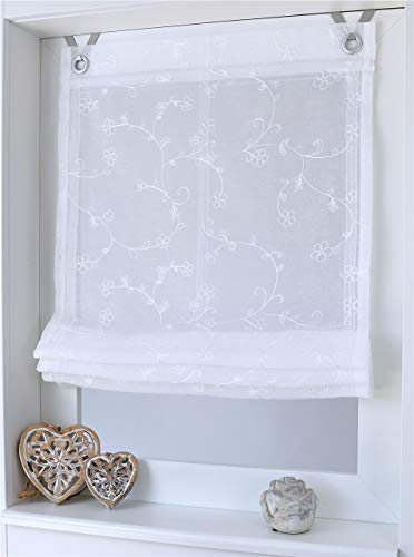 Raffrollo/Ösenrollo Liv Weiss Öse K 60/140