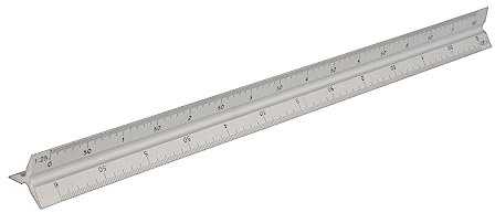 Silverline Aluminium Scale Tri Rule 300mm (731001)