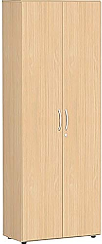 Gera Möbel Schranksystem Flex Garderobenschrank, Holzdekor, buche/buche, 80 x 42 x 216 cm