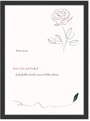 Hengsong Bilderrahmen 40x60,Rahmen,Bilderrahmen Metall-Rahmen mit Plexi-Glas,mit Wandrahmen für Art&Family&Kinders,Aluminium,Photo Frame für Foto von 40x60cm,ca.41×61cm,Schwarz