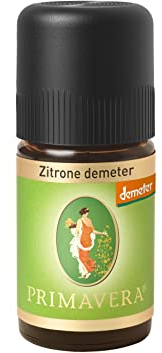 PRIMAVERA Ätherisches Öl Zitrone demeter 5 ml - Aromaöl, Duftöl, Aromatherapie - erfrischend, konzentrationsfördernd, aufmunternd - vegan