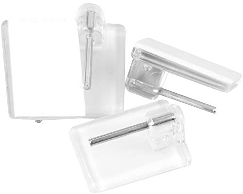 Bestlivings 8 Stück Transparente selbstklebende Haken für Vitragestangen, Gardinenstangen, Vorhangstangen, Bistrostangen