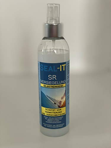 SEAL-IT Glas SR Selbstreinigende Versiegelung 250 ml, für schwer zugängliche Glasflächen wie Gauben oder Terrassendächer,Glas Eingangsbereiche, Solarpanels und andere
