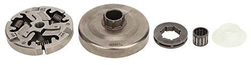 Fdit 3 / 8in 7 Zähne Kupplung Trommel Kettenrad Kit Passend Nadellager Kupplung Baugruppe Schneckenradscheibe E-Clip für 355 357 357XP 359 EPA Kettensäge