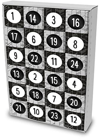 itenga SET Adventskalender zum Füllen Würfel 6,5cm + Sticker Z33 + Würfel (Abstrakt)