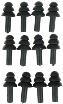 6 Paar Silikon-Ohrstöpsel Schalldämmung Gehörschutz Anti-Lärm-Schnarchen Bequeme Schlaf-Ohrstöpsel zur Geräuschreduzierung (Color : Black)