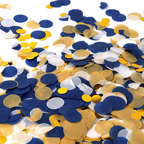 IOPJLK Runde Papier Konfetti 100g, Multi-Color Dotted Konfetti für Geburtstagsdekoration, Hochzeitsdekoration, Handwerk Verzierung, Ballon Füllung Dekoration (Blau)
