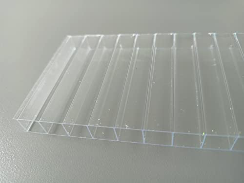 Stegplatten Ersatzplatten für Gewächshaus 8 mm klar farblos UV-geschützt (L x B = 1250 x 585 mm)