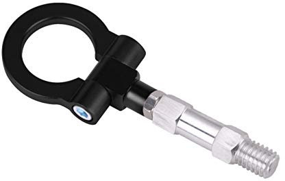 Abschlepphakenschraube CNC-Maschine Aluminium-Abschlepphaken-Ring-Kit Auf Dem Schleppnaken Eye Towing Bunte Stil Passend Für BMW 3/4/5 Serie (Color : Black)