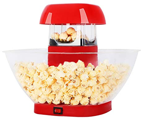 Home Popcorn Machine, Healthy Less Fat, Electric Stirring With Quick-Heat Technology,Oil-Free Air Con Machine, Child's Favorite for Birthdays, Parties and Family Reunion