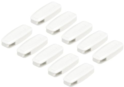 QUARKZMAN Peso para Cordón de Persiana, 16 Piezas 80mm Cadena de Cuentas para Cortina Ventana Persianas Manija Accesorios para Estores Romanos Verticales, Blanco