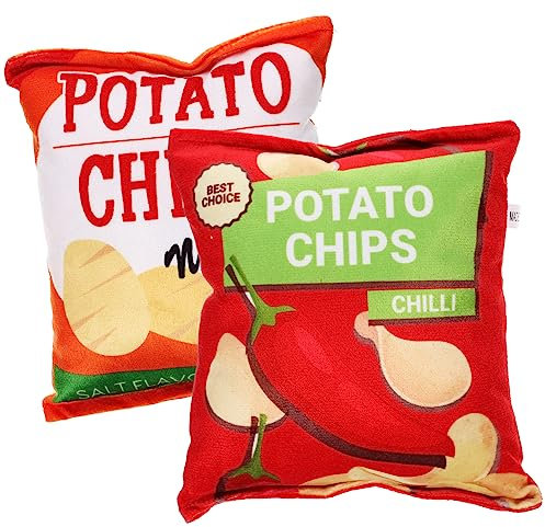 Supvox 4stücke Interaktive Kauspielzeuge Für Welpen Weiche Tragbare Molartoys Im Kartoffelchips-Design Für Geistige Anregung Und Zahnpflege Maschinenwaschbar