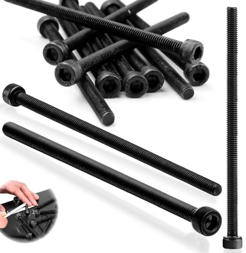 SWTYExt 20 Stk Zylinderschrauben M6x100mm Innensechskant Schrauben Schwarz | M6 Zylinderkopfschrauben, DIN 912, Inbusschrauben, Kohlenstoffstahl, Gewindeschrauben, Sechskantschrauben, für Reparieren