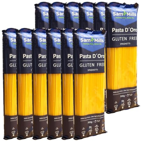Sam Mills - Pasta d'oro - Glutenfreie Nudeln aus Maismehl - Spaghetti 12er Pack (12 x 500 g)