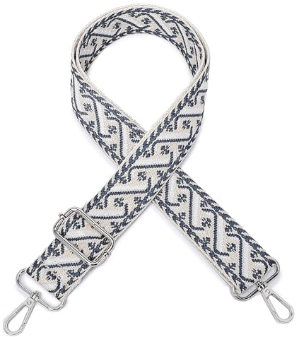 Miss Lulu Verstellbarer Schultergurt für Taschen Taschengurte zum Wechseln 3.8cm Breite Retro Schulterriemen mit Karabiner für Schultertaschen Handtaschen Crossbody Bag