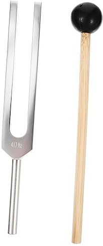Aluminiumlegierung Stimmgabel Satz 1 Satz mit Hammer und Tuch | Yoga und Chakra Anwendung, für Auftritt und Abstimmung, Kompaktes Zubehör mit Zubehörteilen