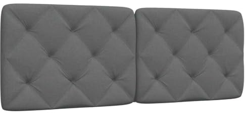 vidaXL Kopfteil-Kissen Dunkelgrau 120 cm Stoff