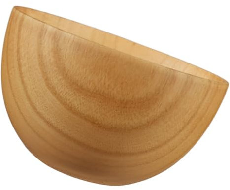 Holibanna Ciotola di stoviglie in Legno Massiccio Fatto Cibo Chiave Arredamento Riso insalatiera d'Epoca insalatiera da Ristorante Scodella Domestica Ciotola di Pasta Insalata di Legno